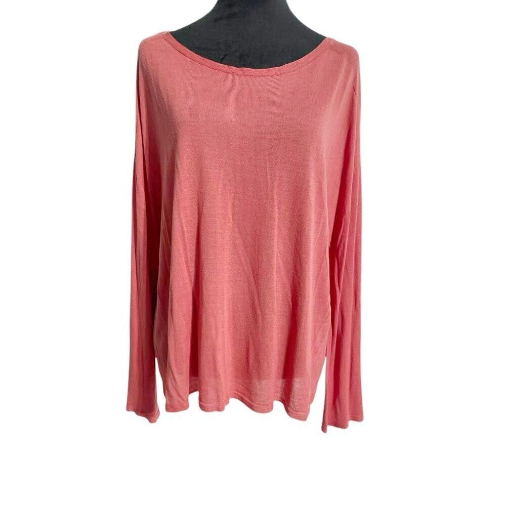 NEW Eileen Fisher Size XL  Top Blouse Mimos Top Seamless Sleek Tencel Knit